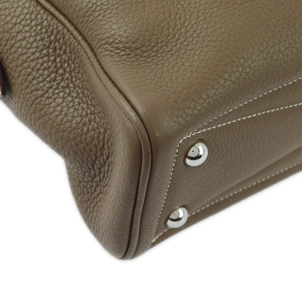 Hermes 2014 Etoupe Taurillon Clemence Victoria 2 12H Business Handbag