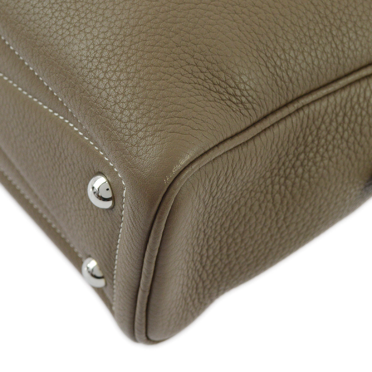Hermes 2014 Etoupe Taurillon Clemence Victoria 2 12H Business Handbag