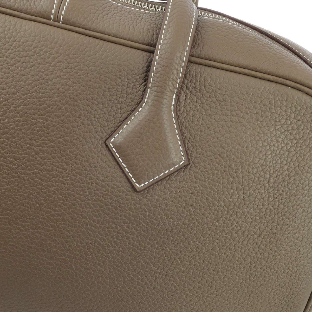 Hermes 2014 Etoupe Taurillon Clemence Victoria 2 12H Business Handbag