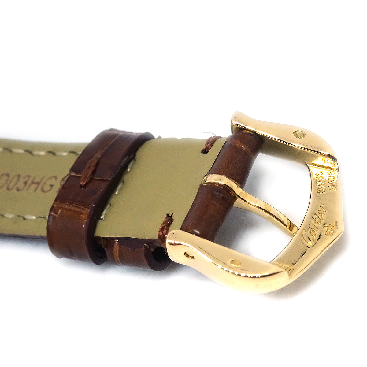 Cartier 2013 Tank Americaine Ref.2482 Quartz Watch 18KYG Brown