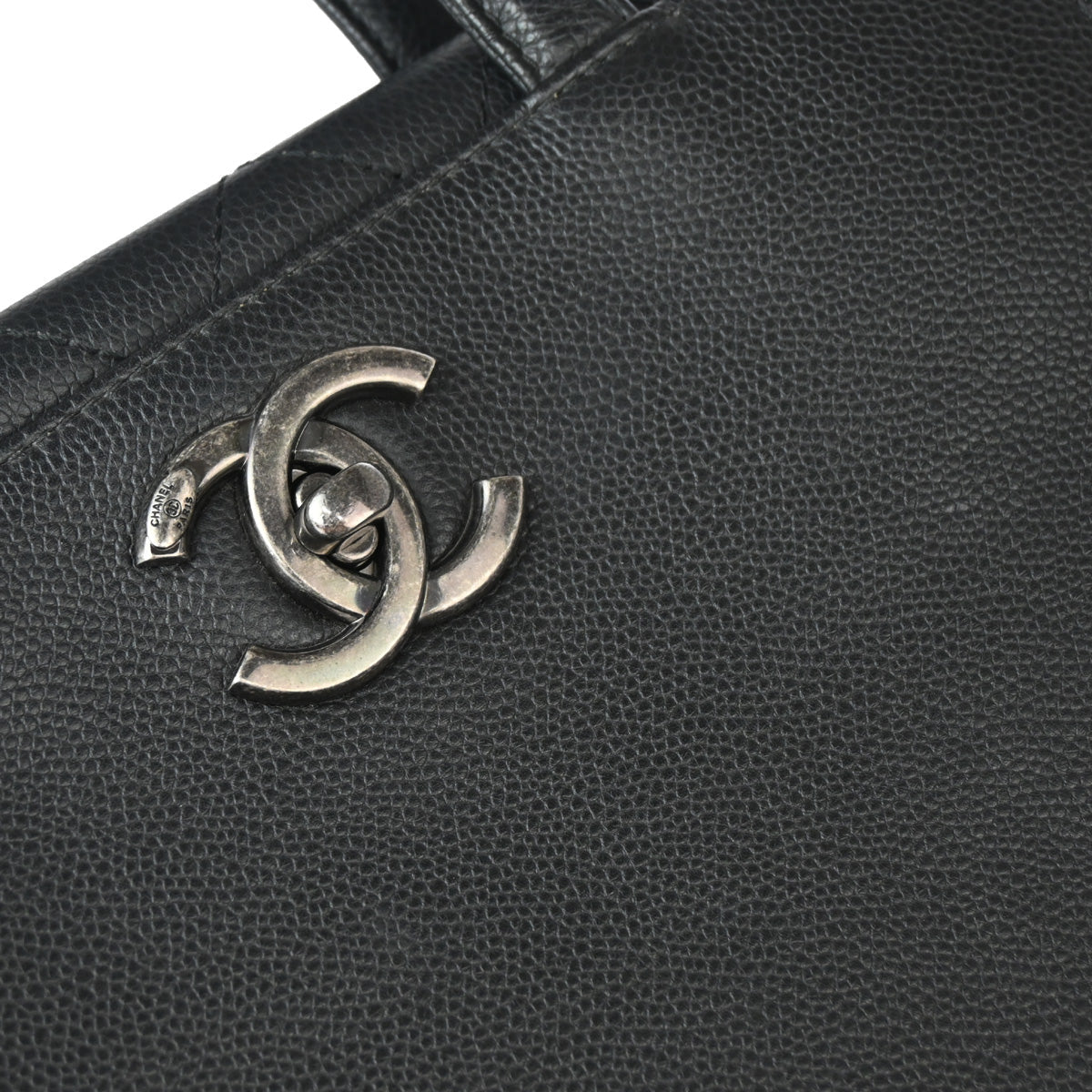 Chanel Black 2014-2015 Caviar 2way Tote Bag