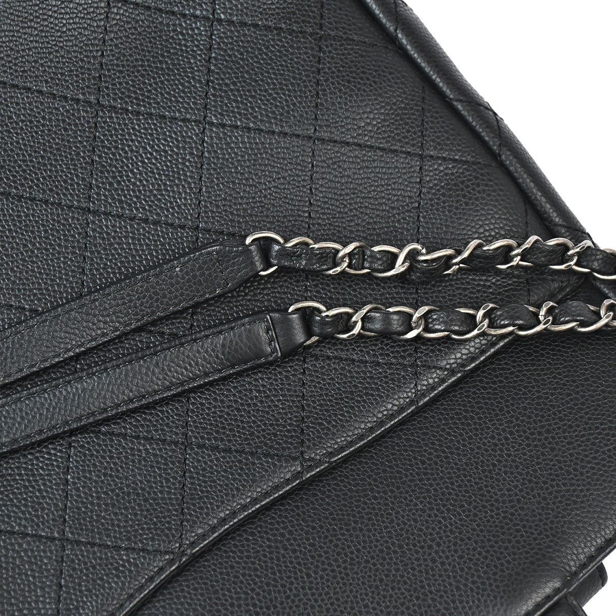 Chanel Black 2014-2015 Caviar 2way Tote Bag