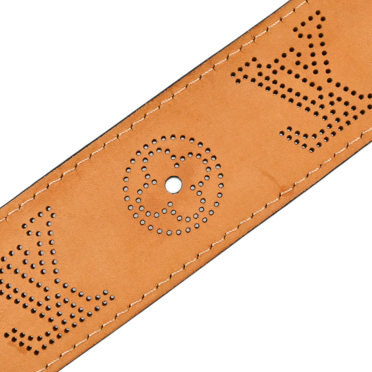 Louis Vuitton 2012 Black Mahina Sainteur Perfo Belt M6931T #95/38 Small Good