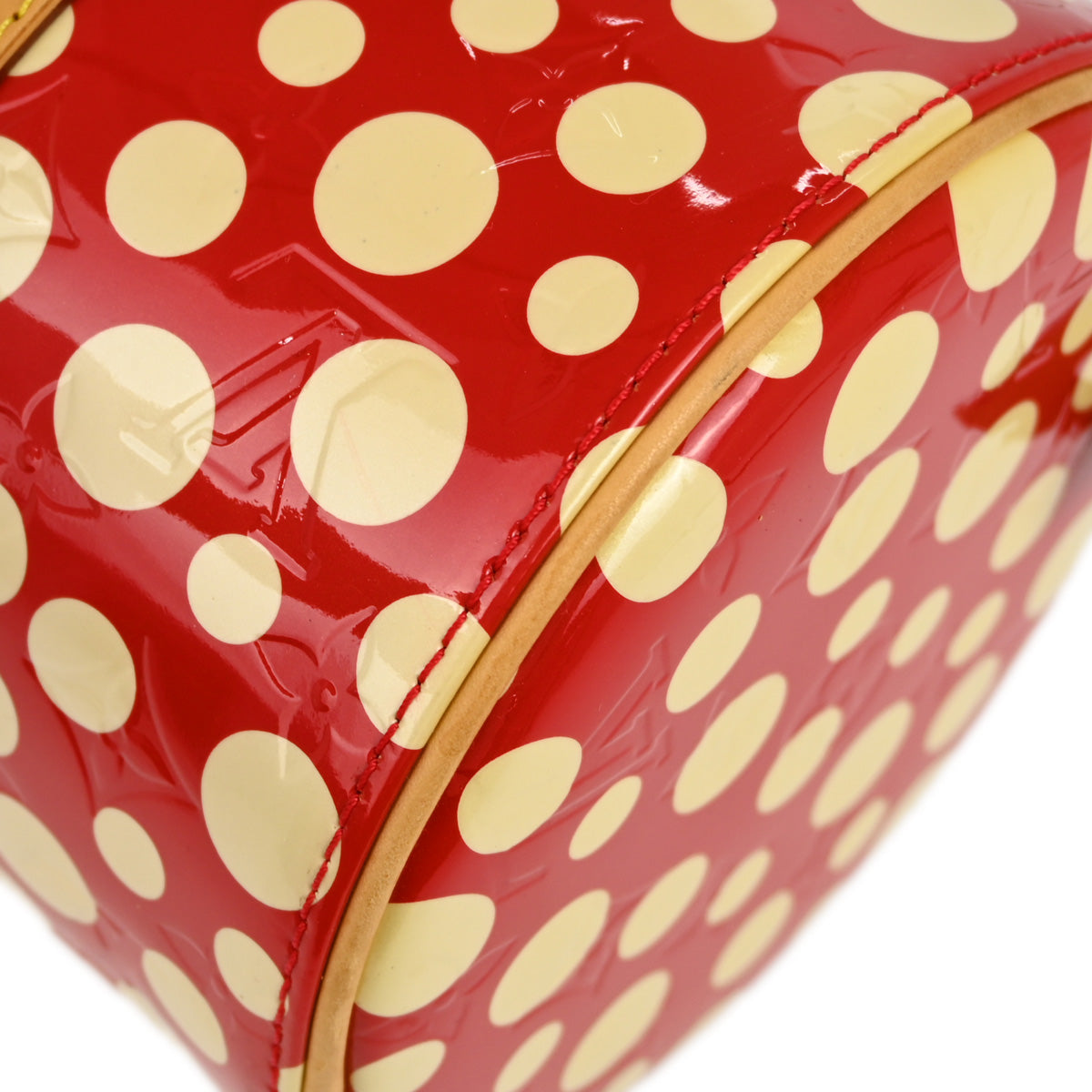 Louis Vuitton 2012 Red Vernis Dot Infinity Papillon Handbag M91425