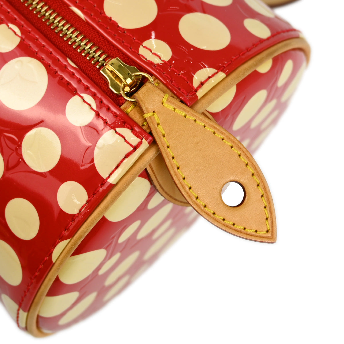 Louis Vuitton 2012 Red Vernis Dot Infinity Papillon Handbag M91425