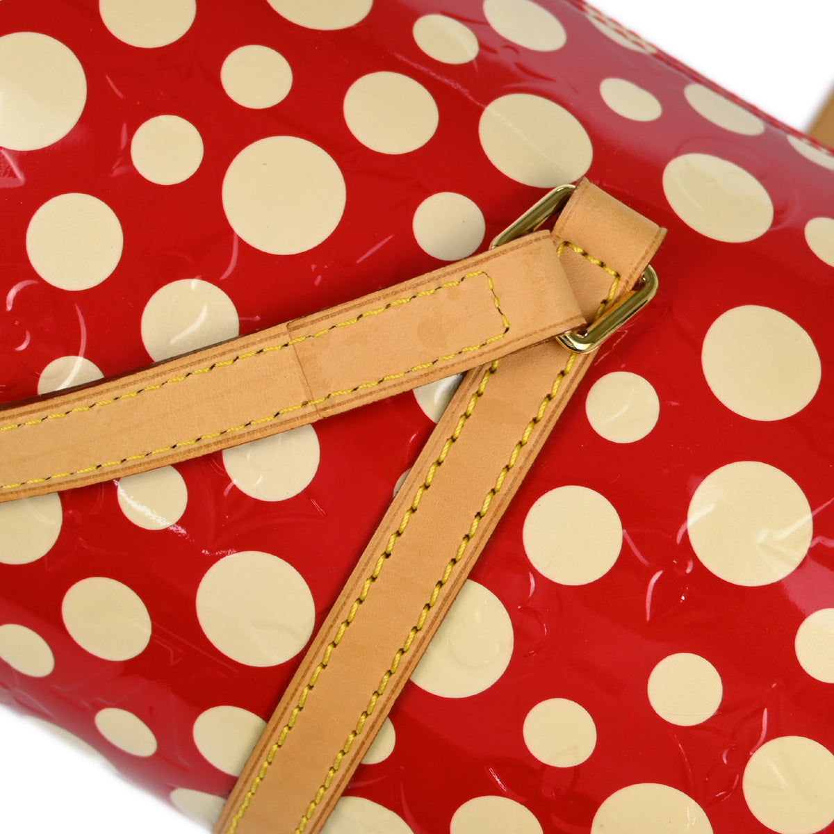 Louis Vuitton 2012 Red Vernis Dot Infinity Papillon Handbag M91425