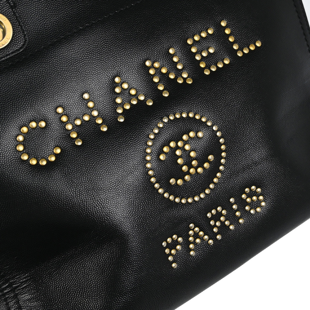 Chanel 2019 Black Caviar Small Deauville 2way Shoulder Tote Bag