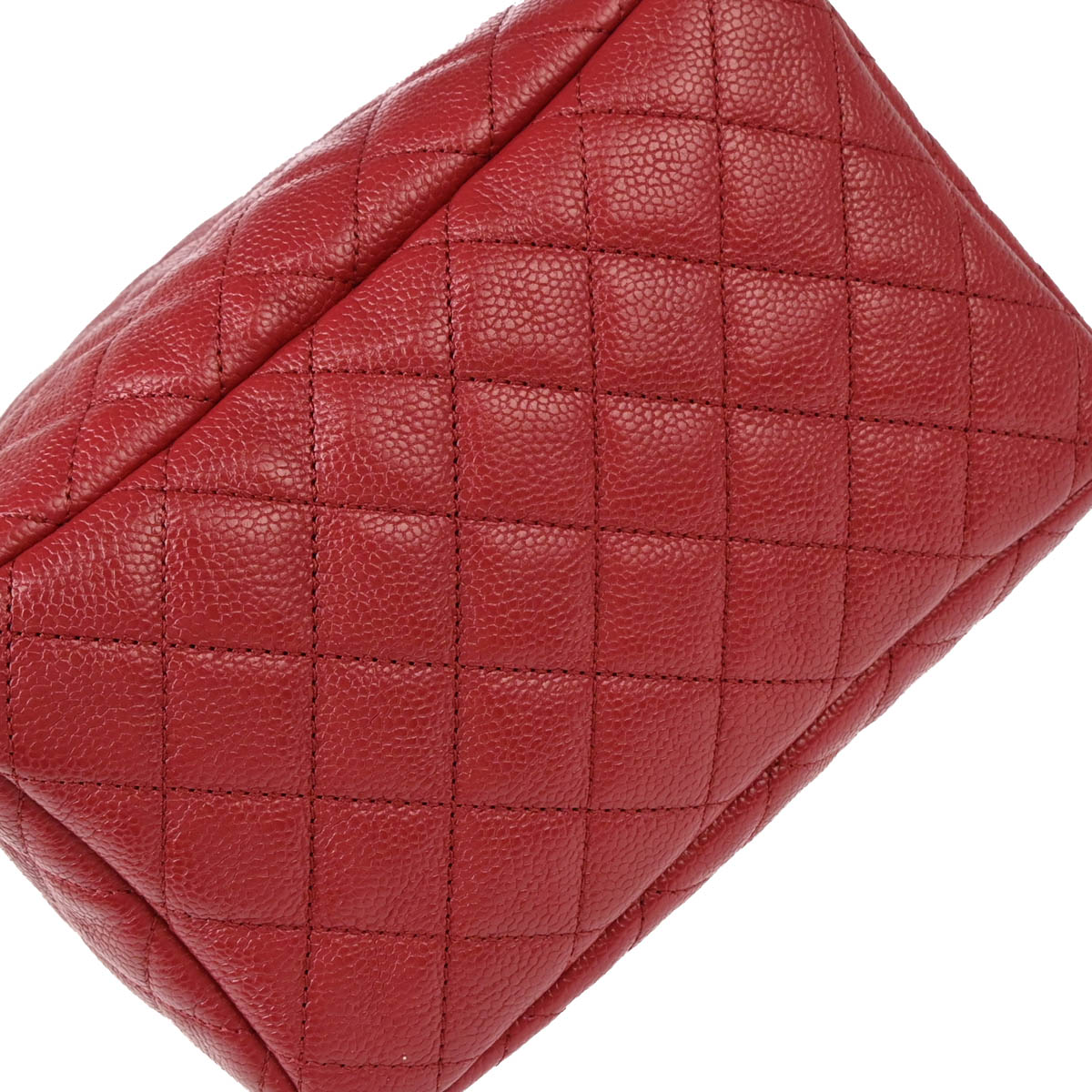 Chanel 2019 Red Caviar Bucket 2way Shoulder Handbag