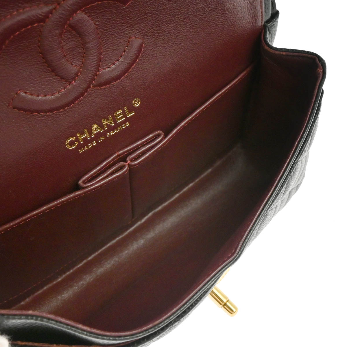 Chanel 2019 Black Caviar Small Classic Double Flap Shoulder Bag
