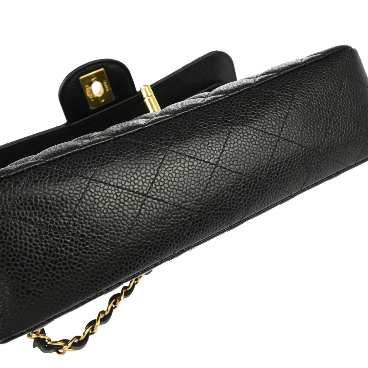 Chanel 2019 Black Caviar Small Classic Double Flap Shoulder Bag