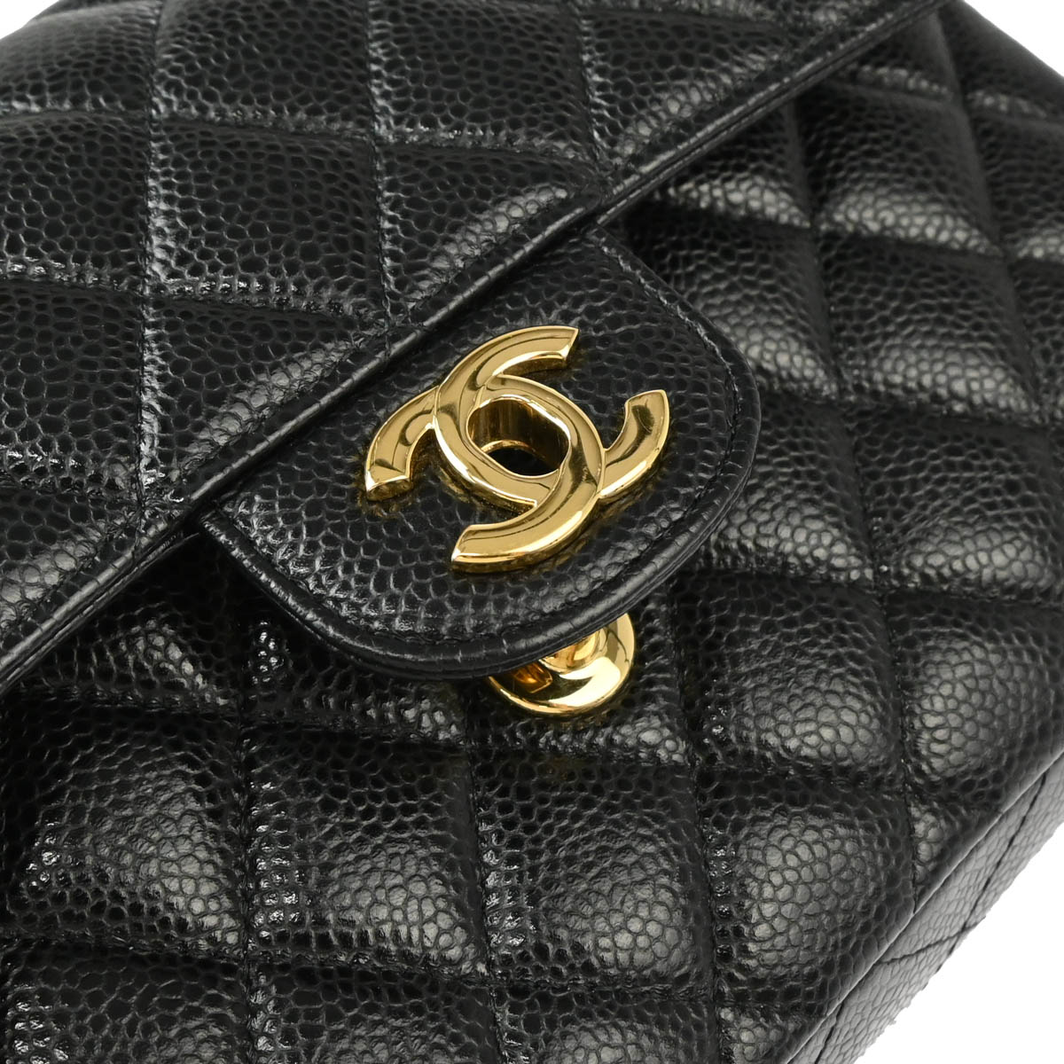 Chanel 2019 Black Caviar Small Classic Double Flap Shoulder Bag