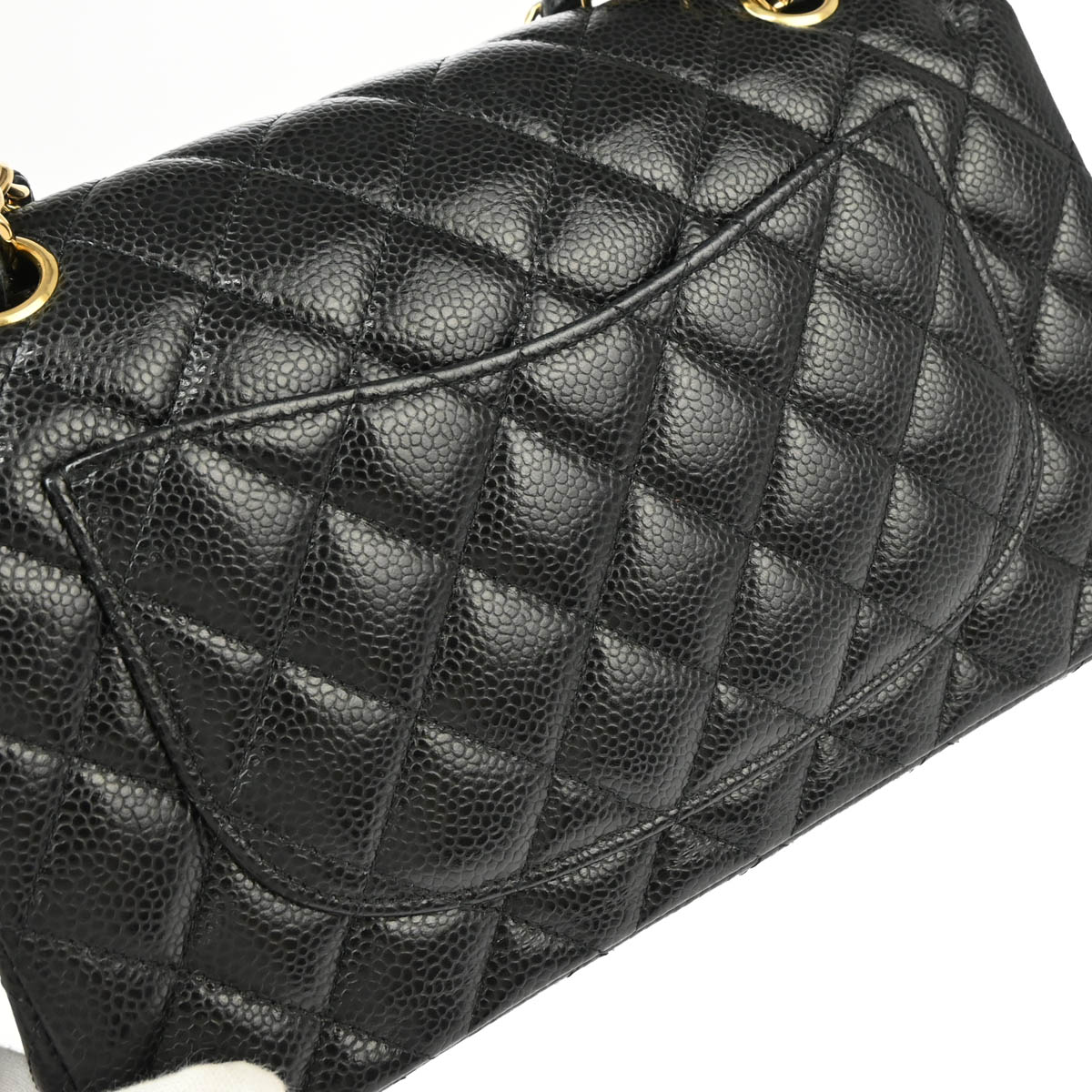 Chanel 2019 Black Caviar Small Classic Double Flap Shoulder Bag