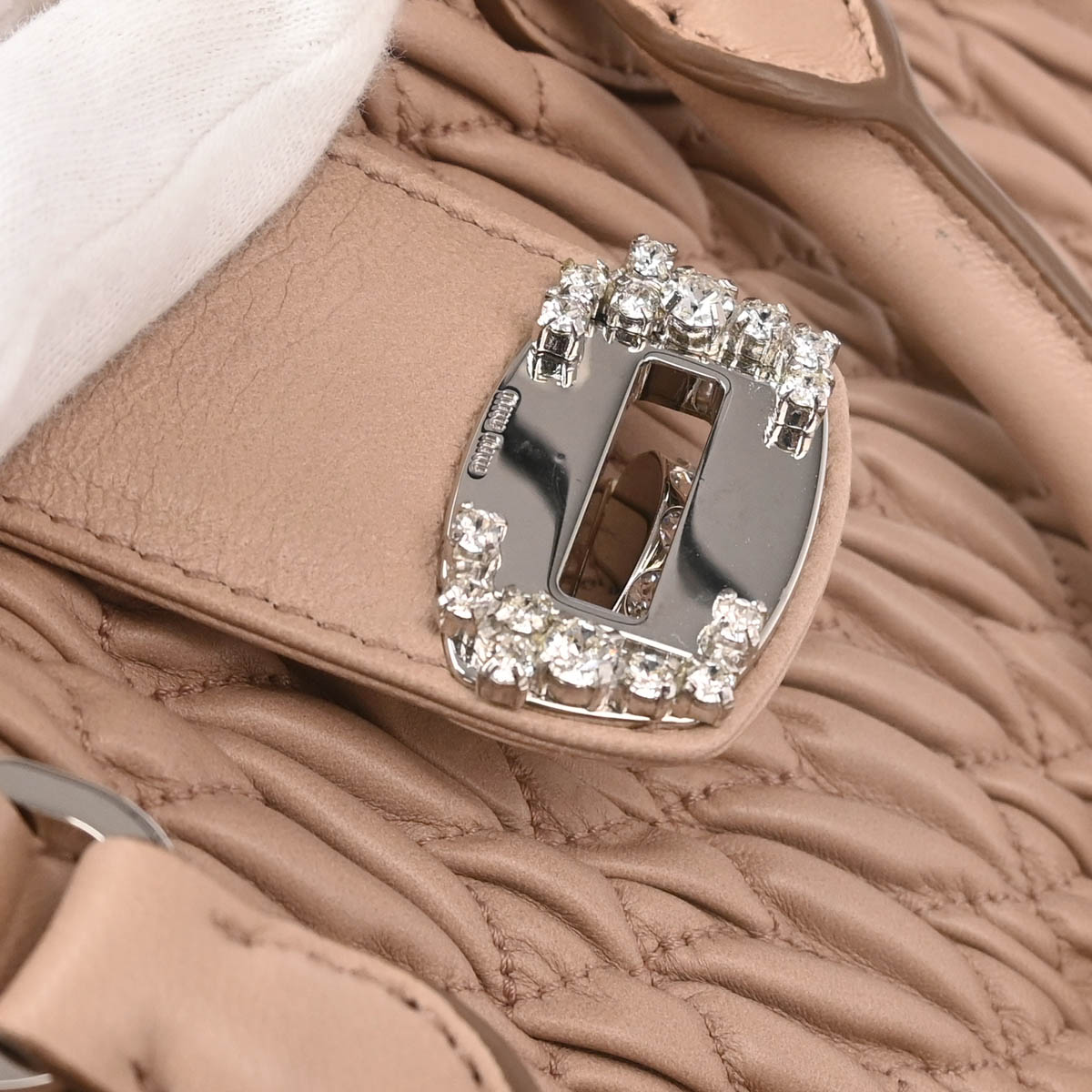 Miu Miu 2016 Lambskin Nappa Crystal Handbag