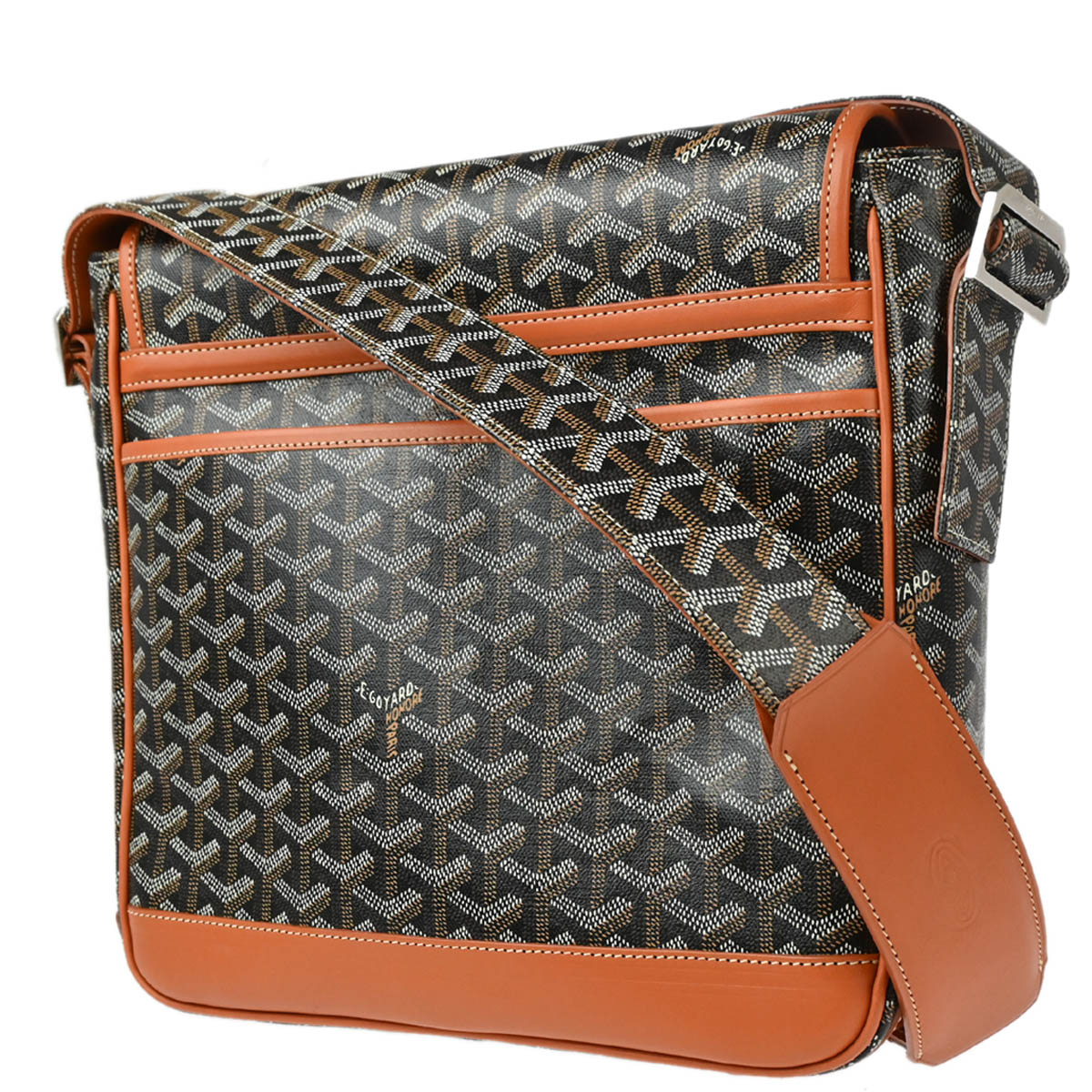 Goyard 2007 Black Grand Bleu MM Messenger Bag