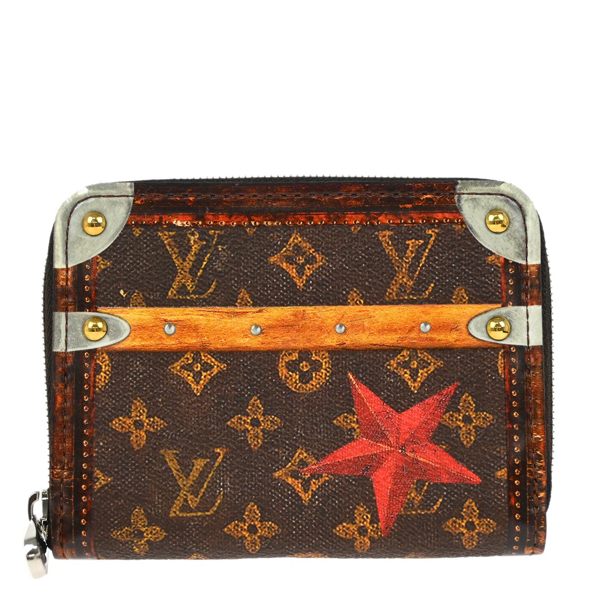 Louis Vuitton 2018 Monogram Trunk Time Zippy Coin Purse Wallet M63834