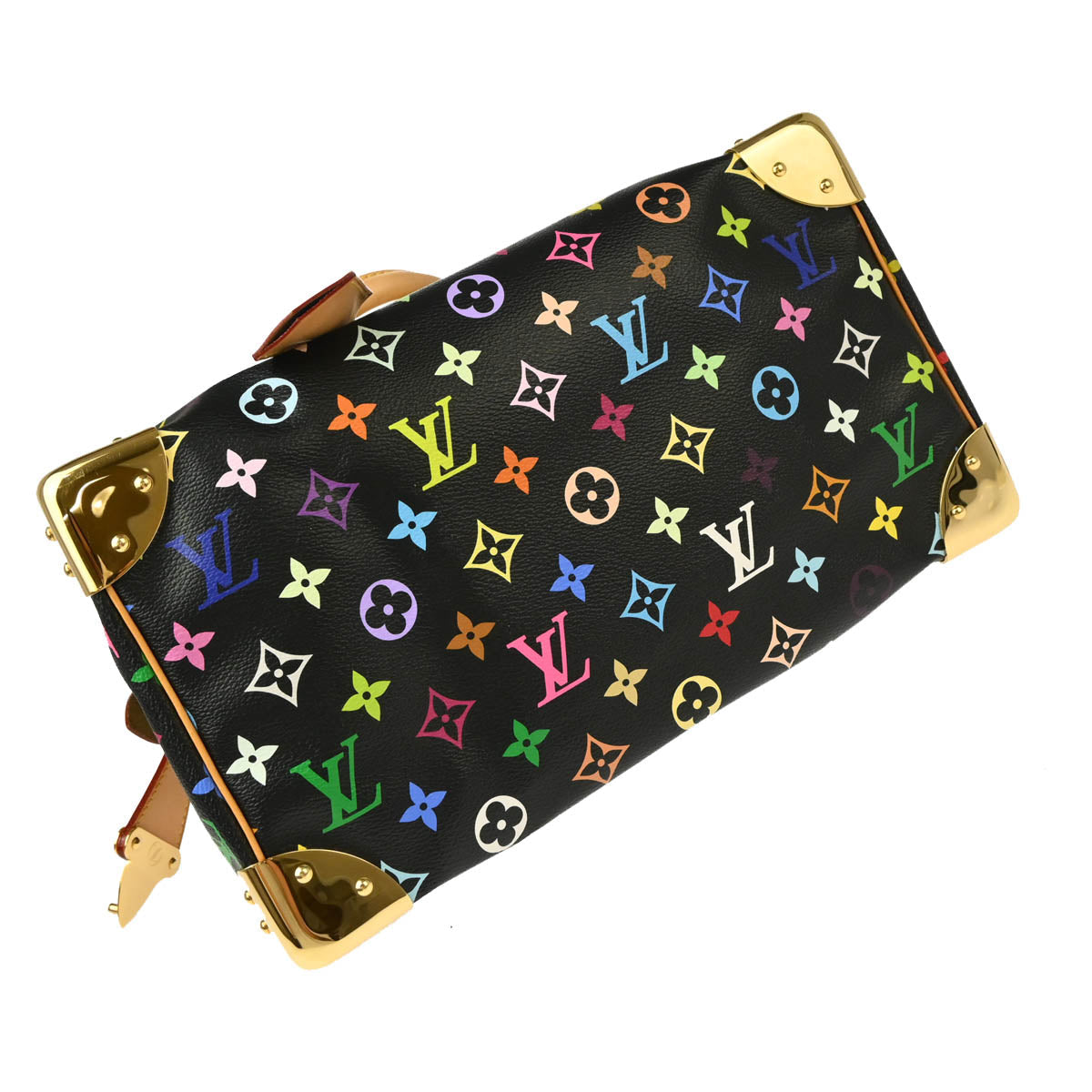 Louis Vuitton 2012 Black Monogram Multicolor Speedy 30 Handbag M92642