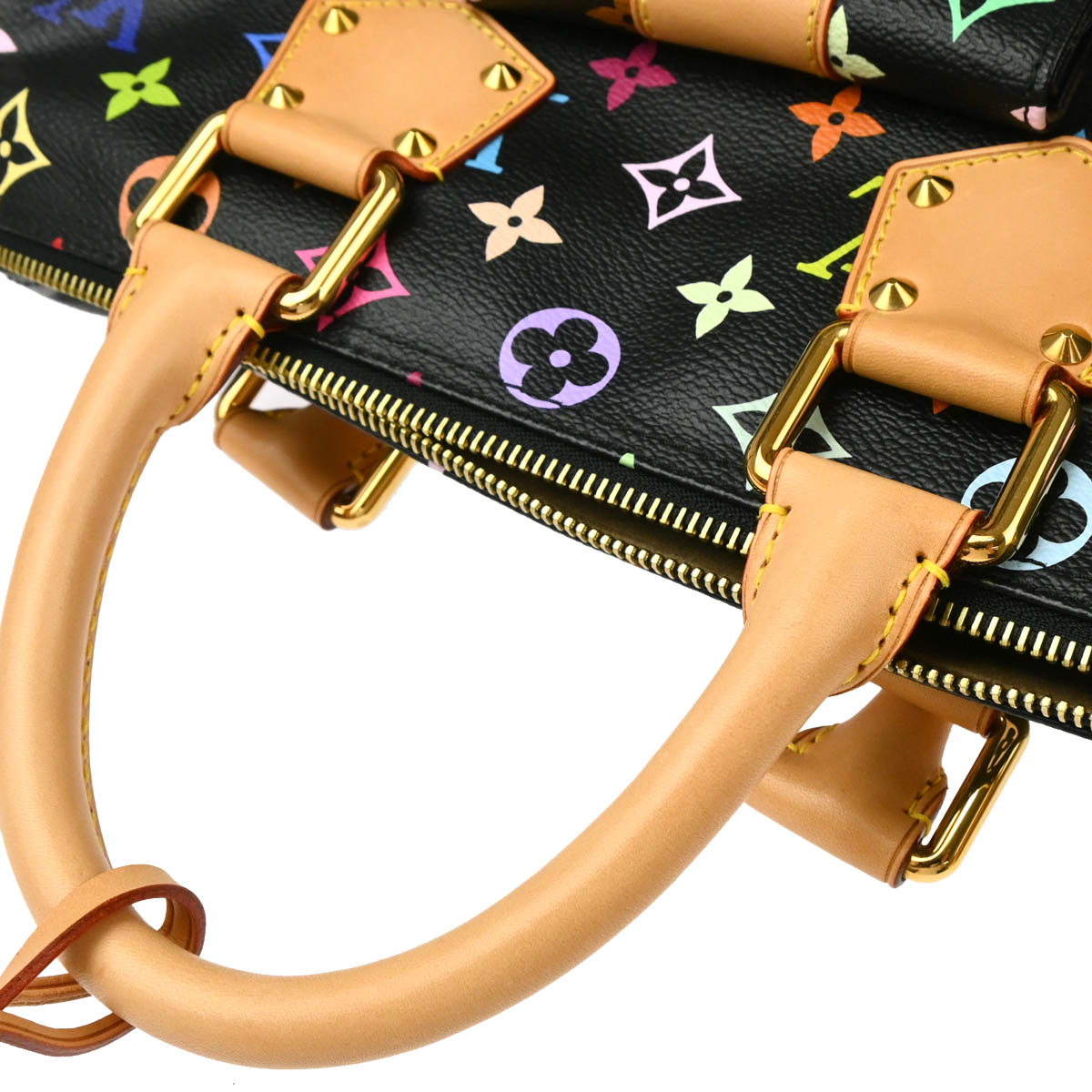 Louis Vuitton 2012 Black Monogram Multicolor Speedy 30 Handbag M92642