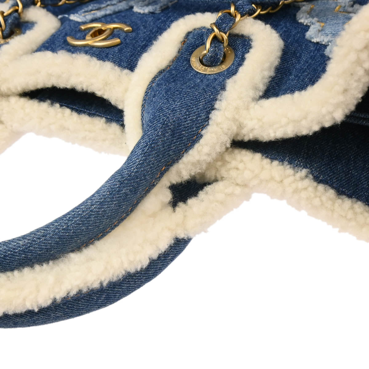 Chanel 2019 Blue Denim Paris-Egypt Hieroglyph 2way Shoulder Tote Handbag