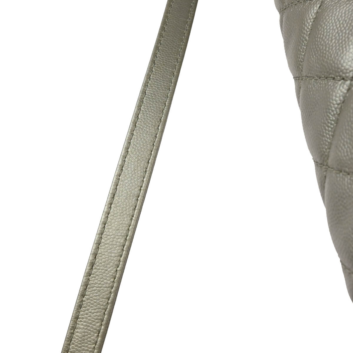 Chanel 2016-2017 Silver Caviar XXL Single Flap Shoulder Bag