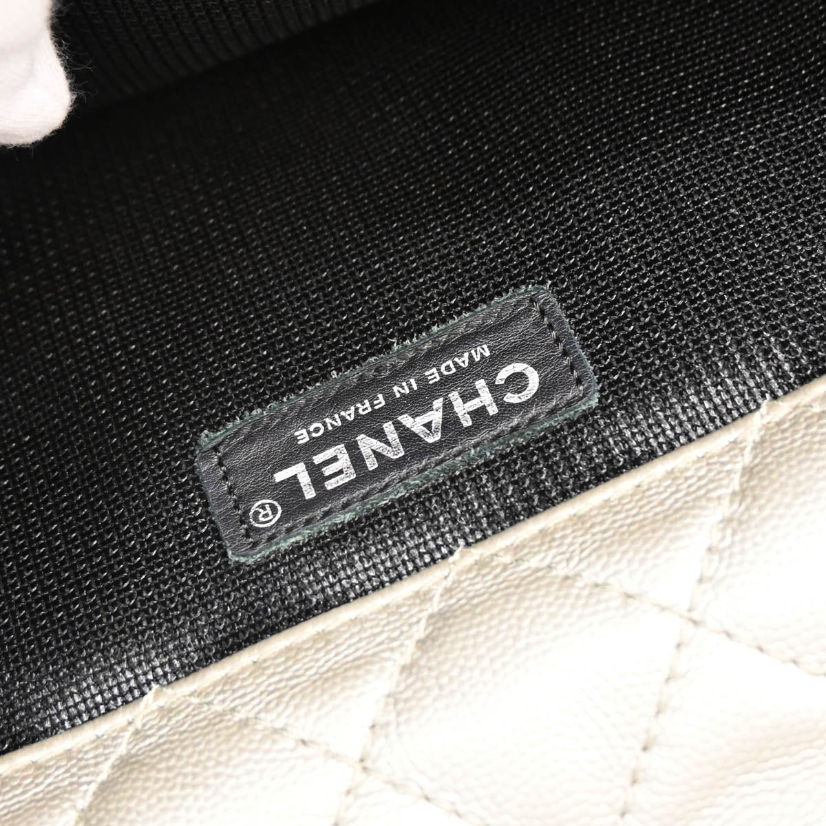 Chanel 2016-2017 Silver Caviar XXL Single Flap Shoulder Bag