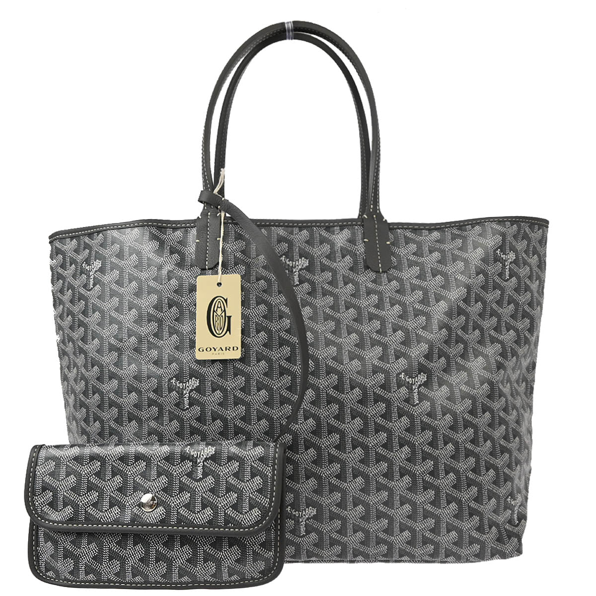 Goyard 2024 Gray Saint Louis PM Tote Handbag