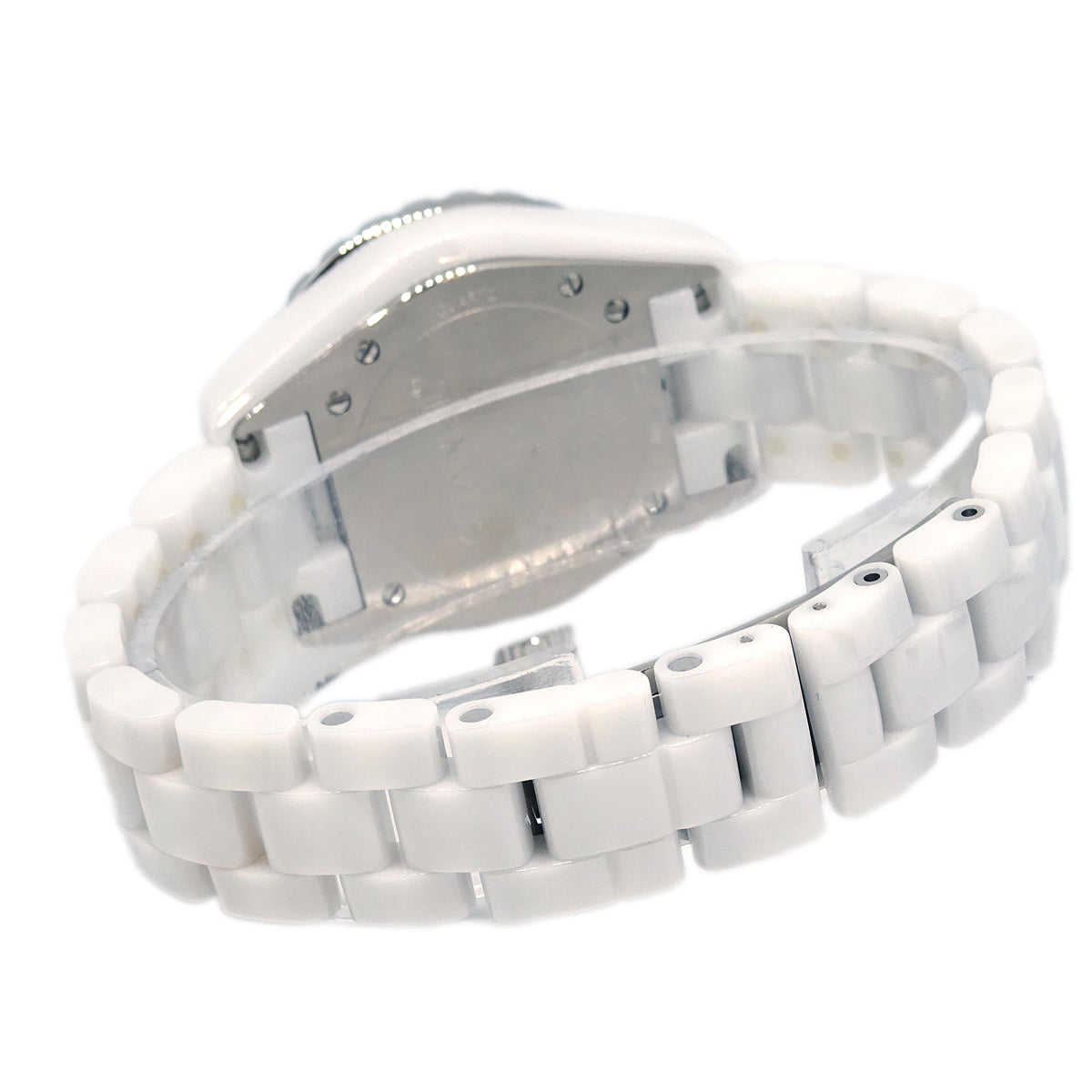 Chanel Ref.H2010 J12 33mm Quartz Watch Ceramic SS Diamond Pink Sapphire