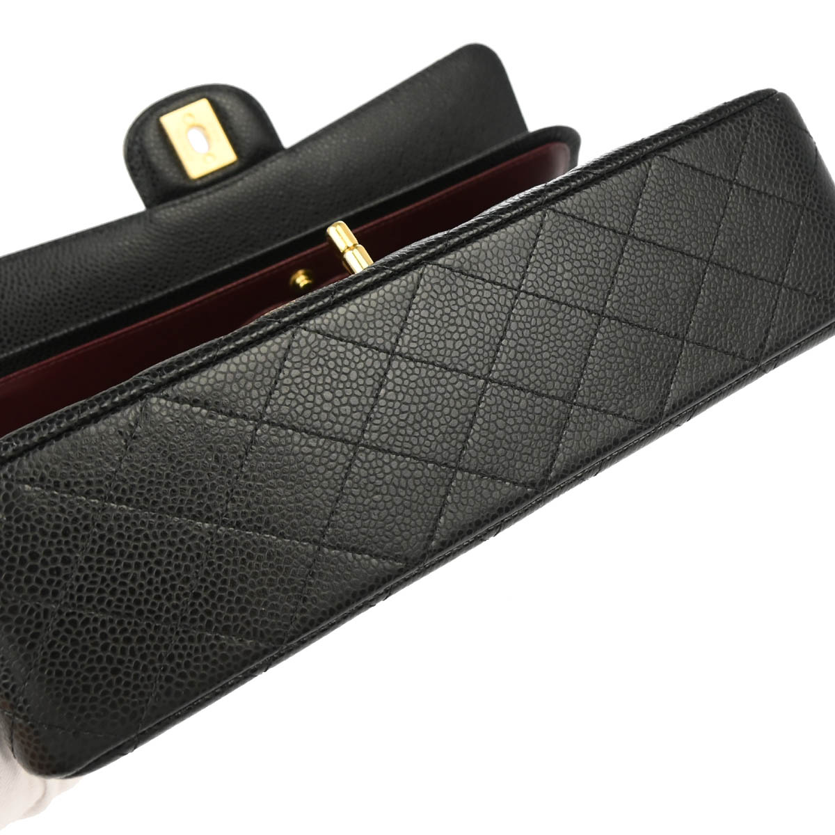 Chanel 2019 Black Caviar Medium Classic Double Flap Shoulder Bag
