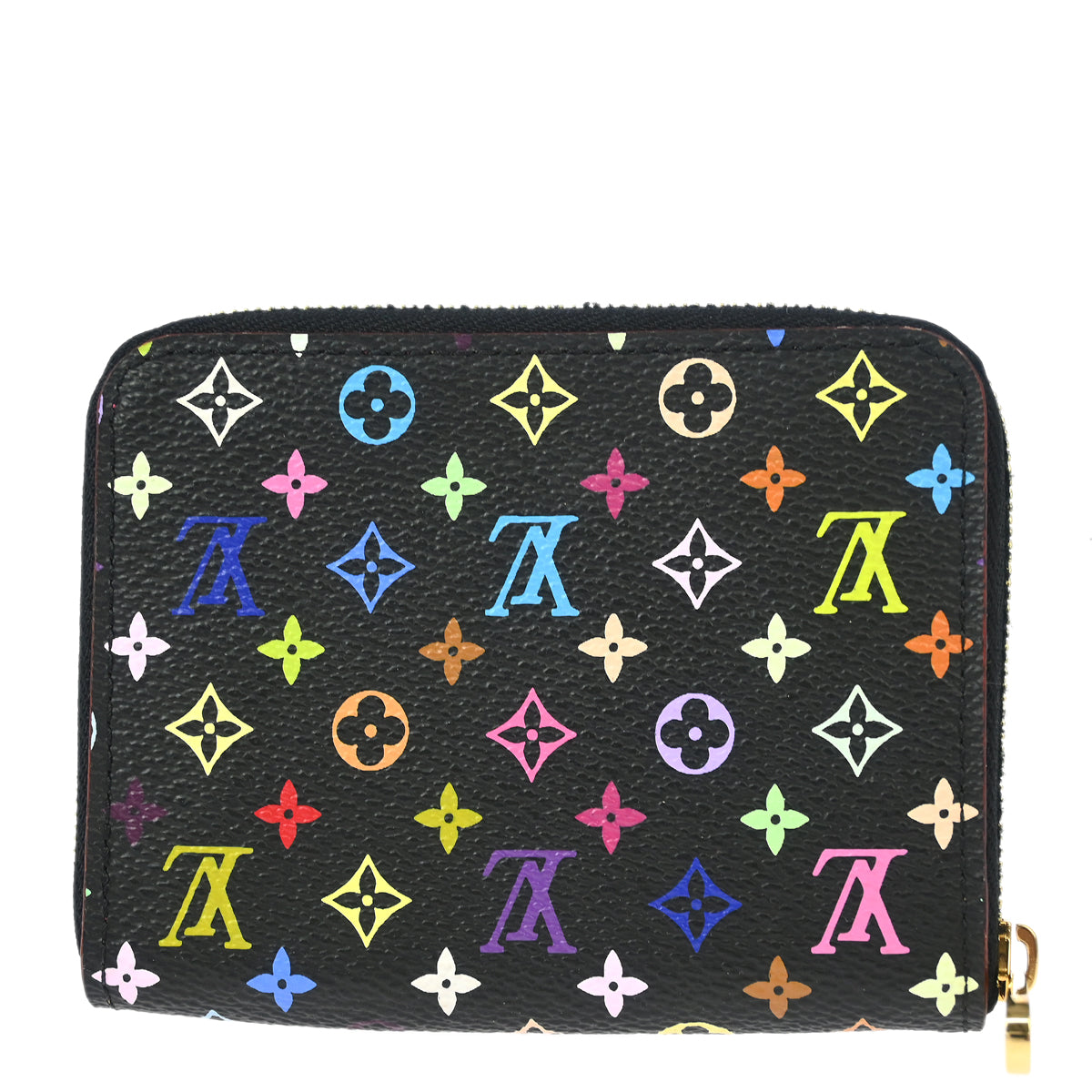 Louis Vuitton 2012 Black Multicolor Zippy Coin Purse Wallet M93740