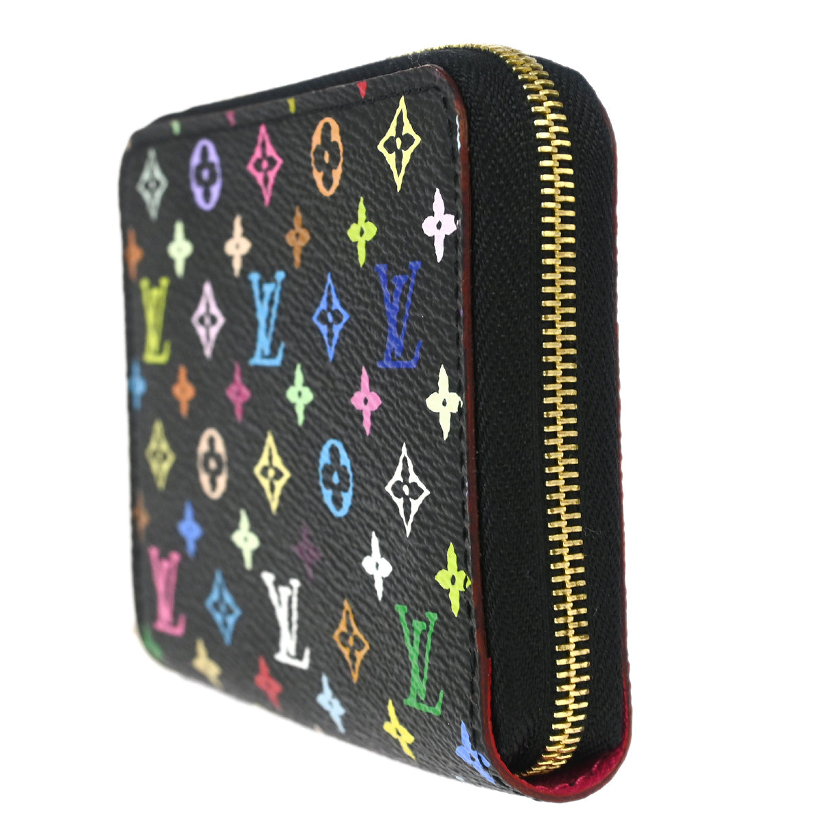 Louis Vuitton 2012 Black Multicolor Zippy Coin Purse Wallet M93740
