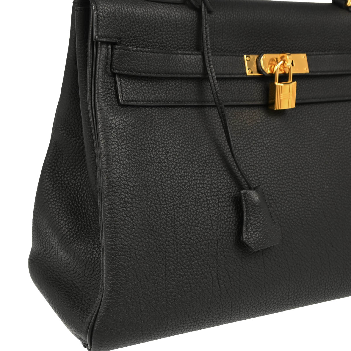 Hermes 2014 Black Togo Kelly 35 Retourne 2way Shoulder Handbag