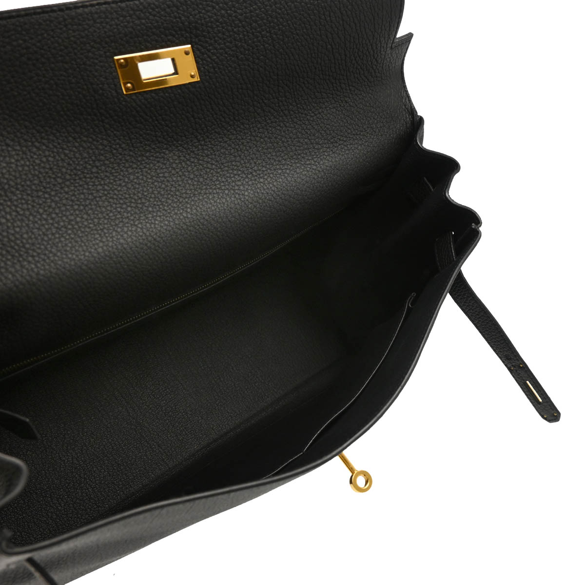 Hermes 2014 Black Togo Kelly 35 Retourne 2way Shoulder Handbag