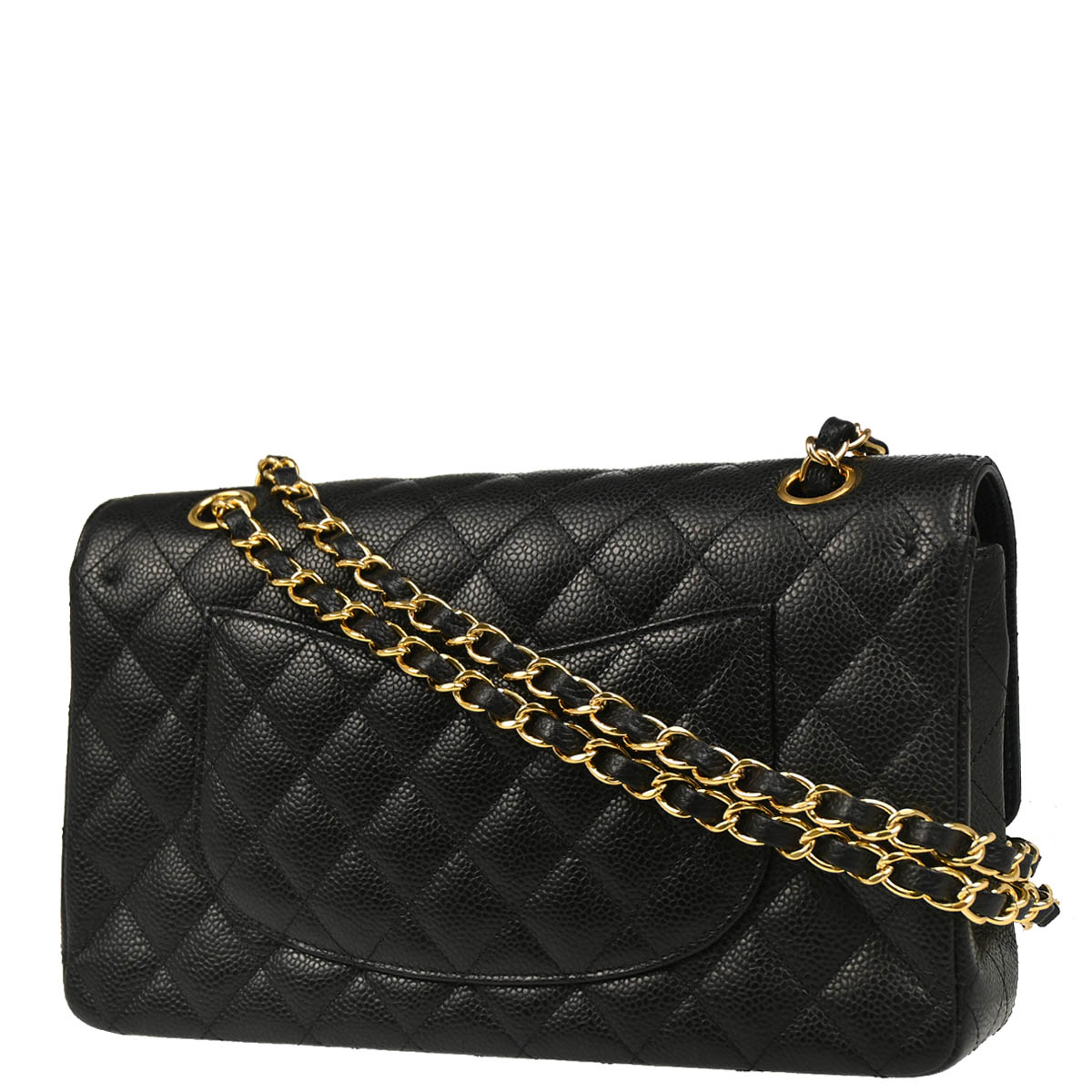 Chanel Black Caviar Medium Classic Double Flap Shoulder Bag