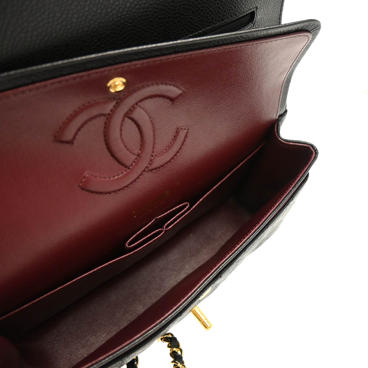 Chanel Black Caviar Medium Classic Double Flap Shoulder Bag