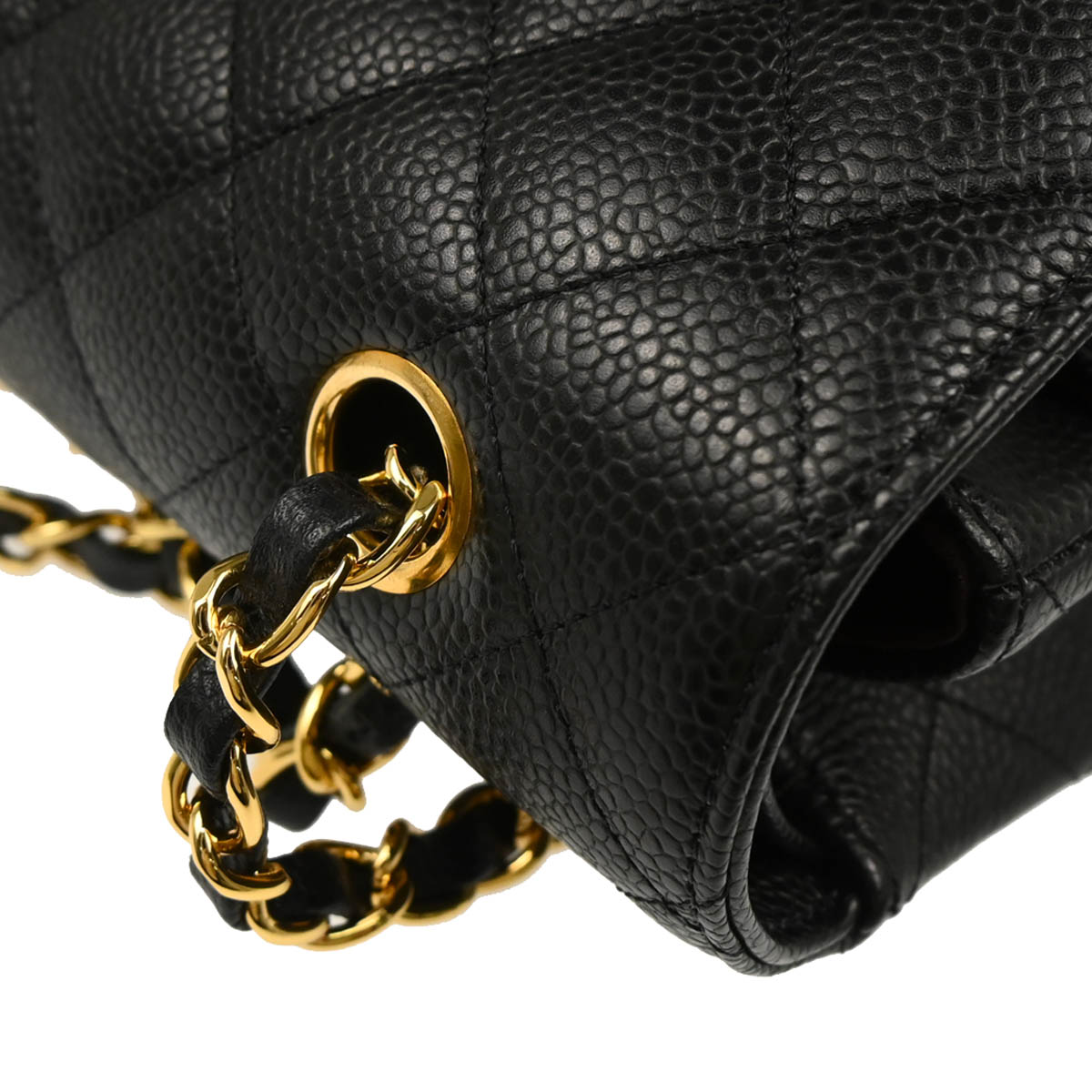 Chanel Black Caviar Medium Classic Double Flap Shoulder Bag