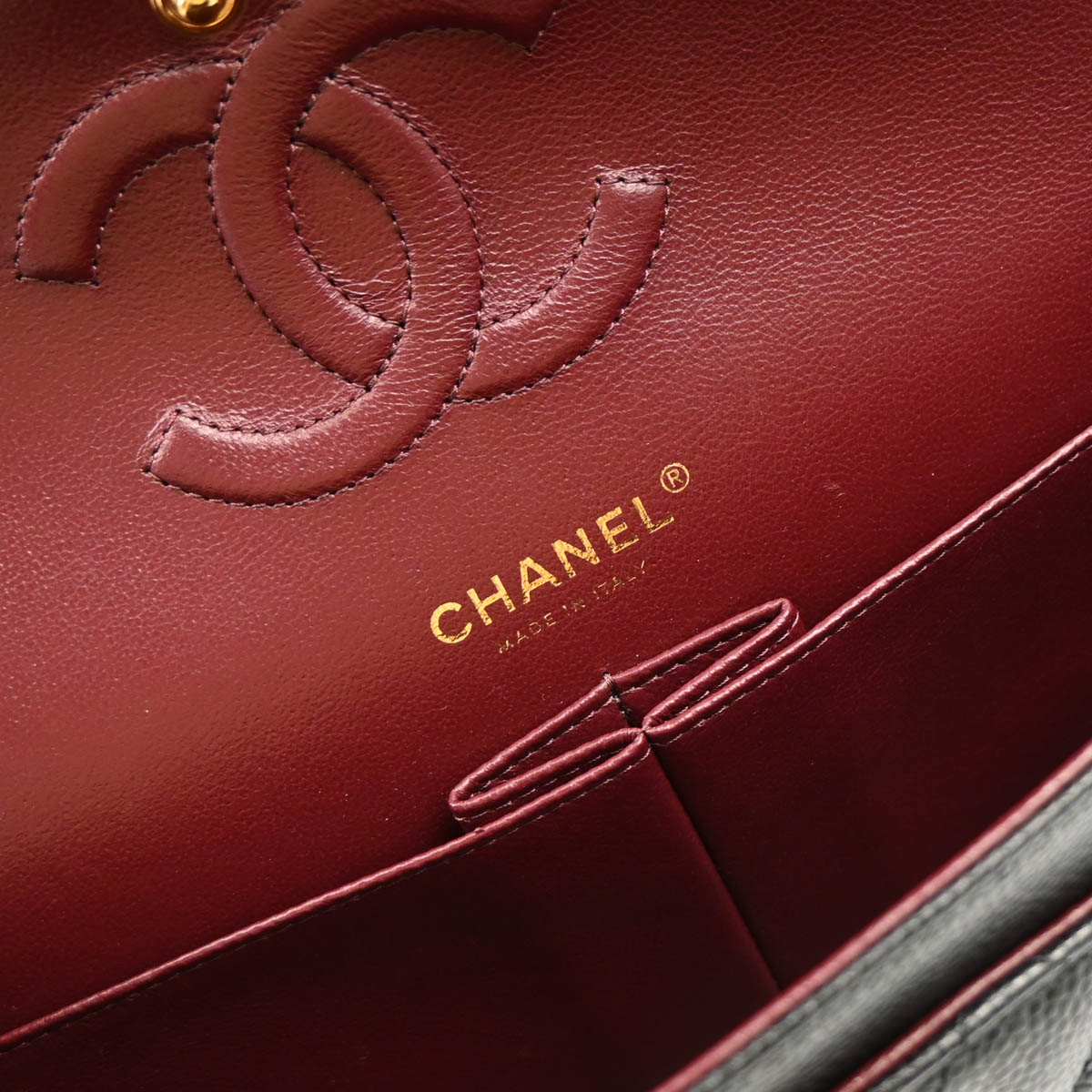 Chanel Black Caviar Medium Classic Double Flap Shoulder Bag