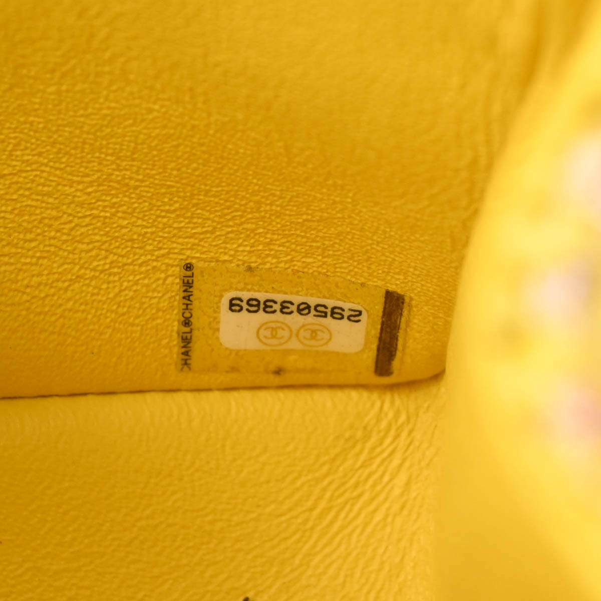 Chanel Yellow Tweed Mademoiselle Lock Shoulder Bag