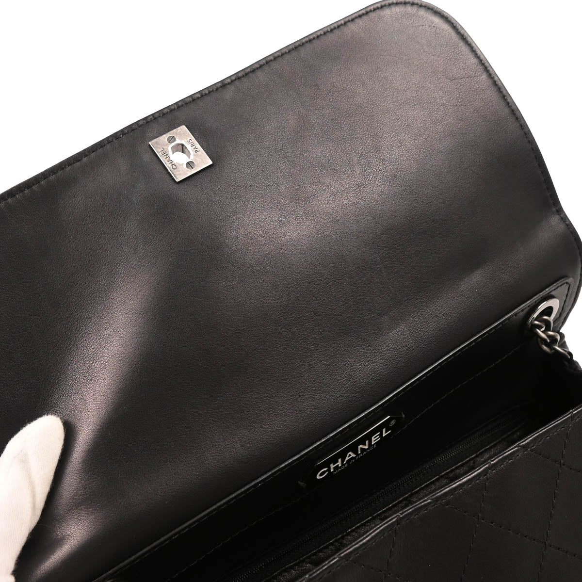 Chanel Black Lambskin 2way Shoulder Handbag