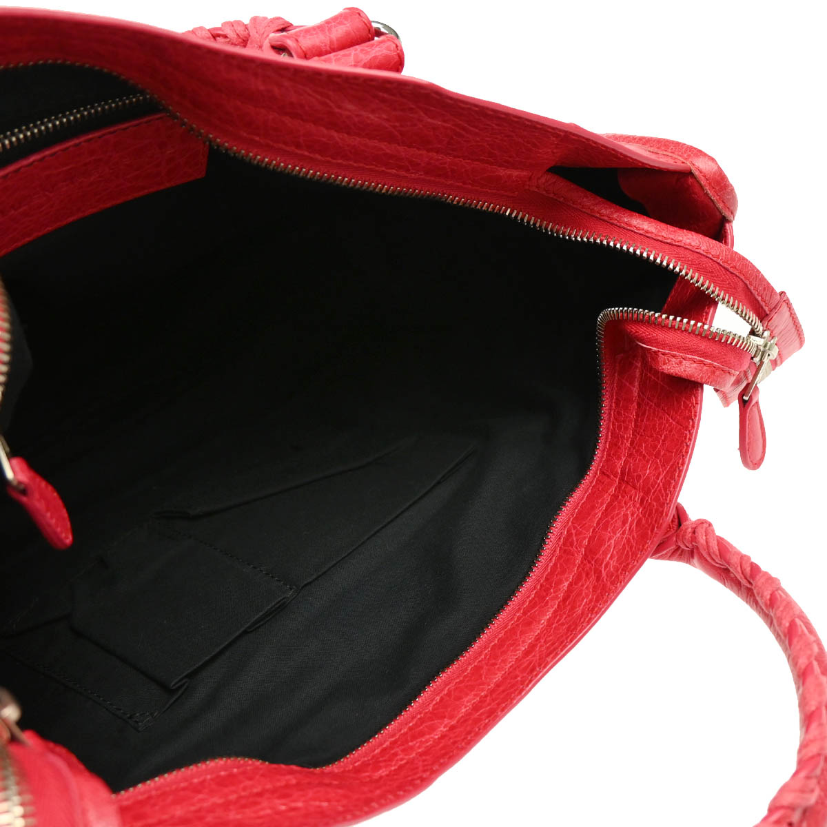Balenciaga Red Goatskin Medium The City 2way Shoulder Handbag