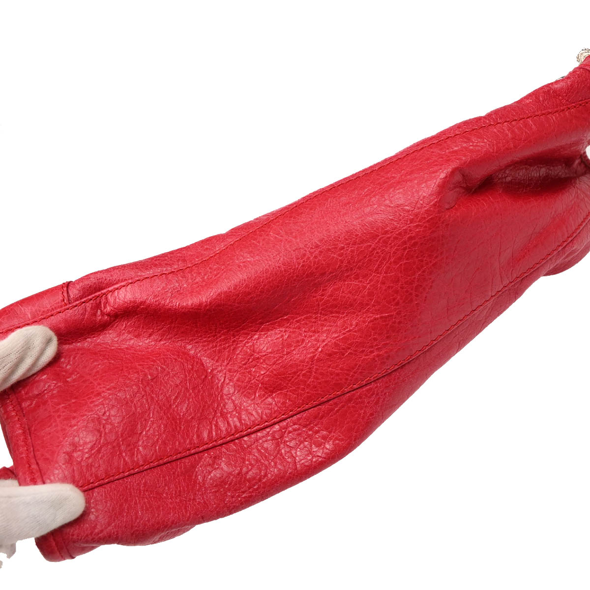 Balenciaga Red Goatskin Medium The City 2way Shoulder Handbag