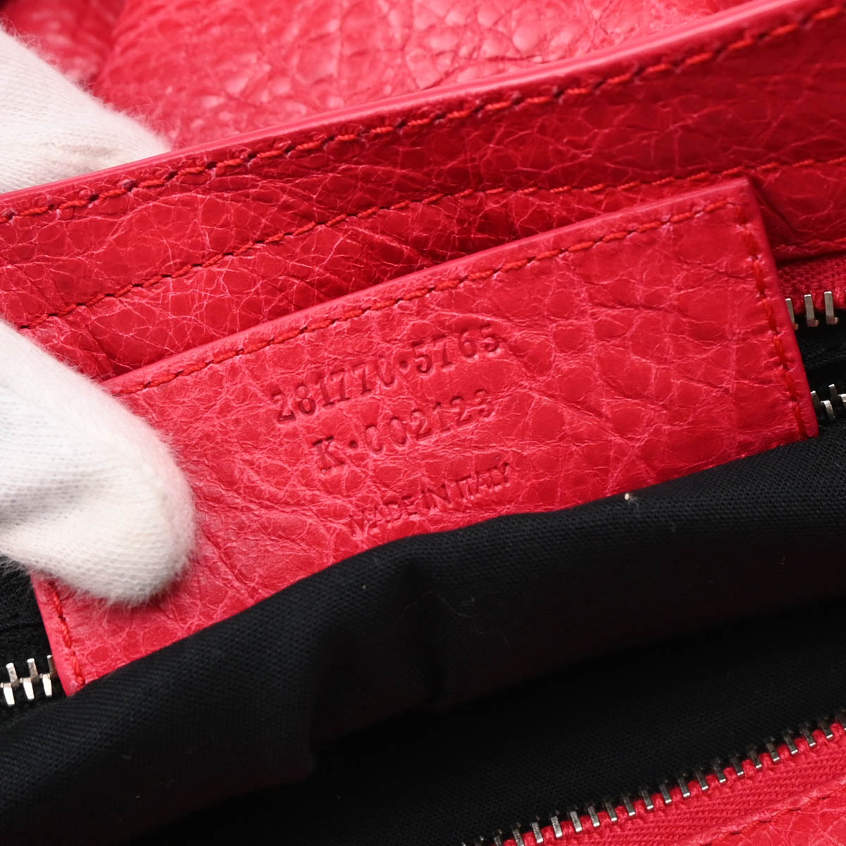 Balenciaga Red Goatskin Medium The City 2way Shoulder Handbag