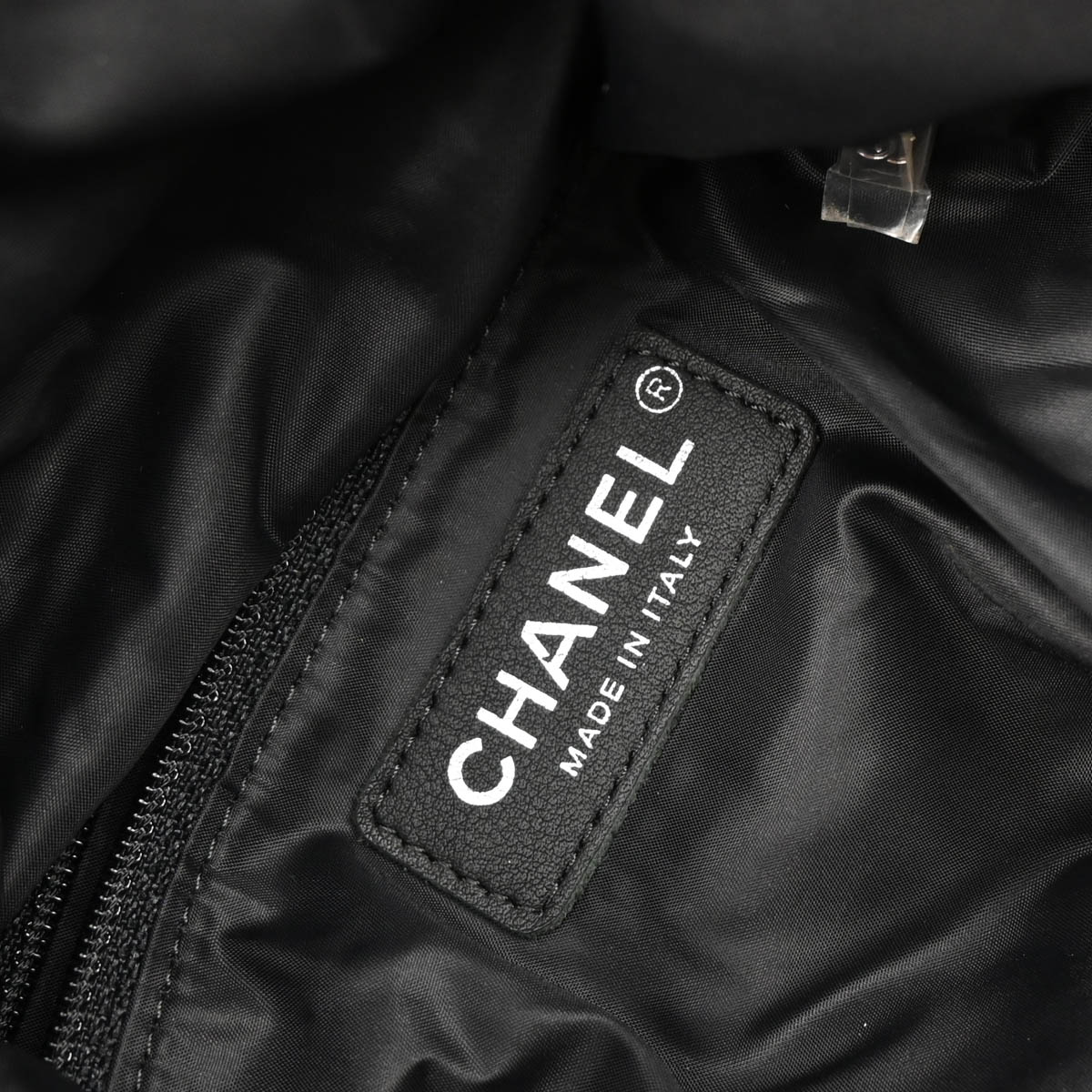 Chanel White Black Wool Nylon 2way Backpack