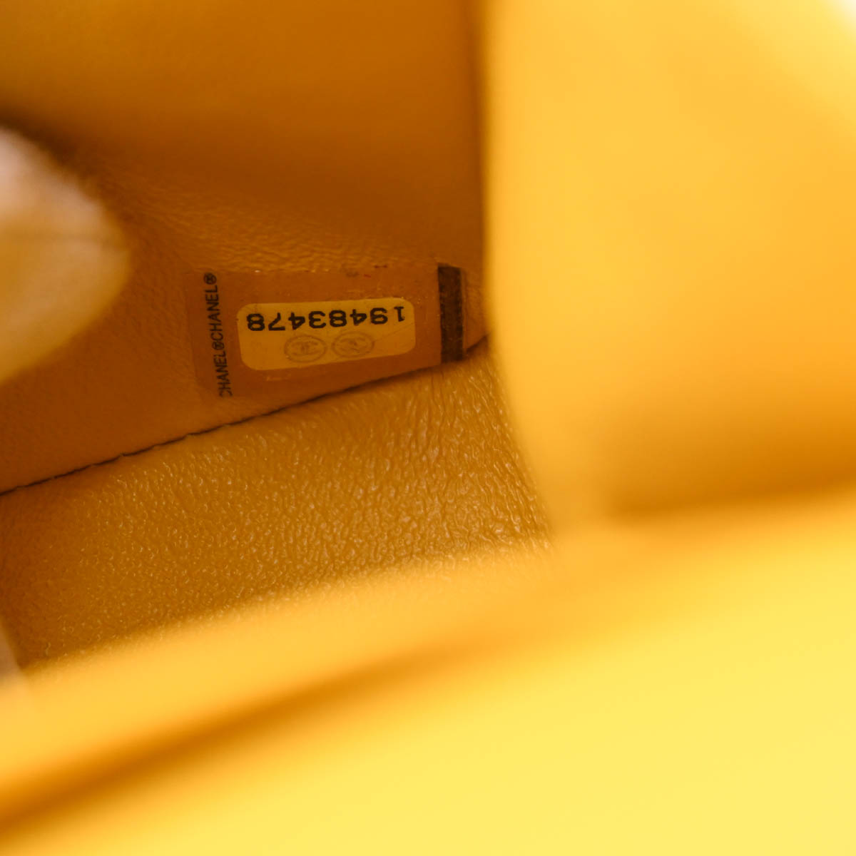 Chanel 2014 Yellow Lambskin Medium Classic Double Flap Shoulder Bag