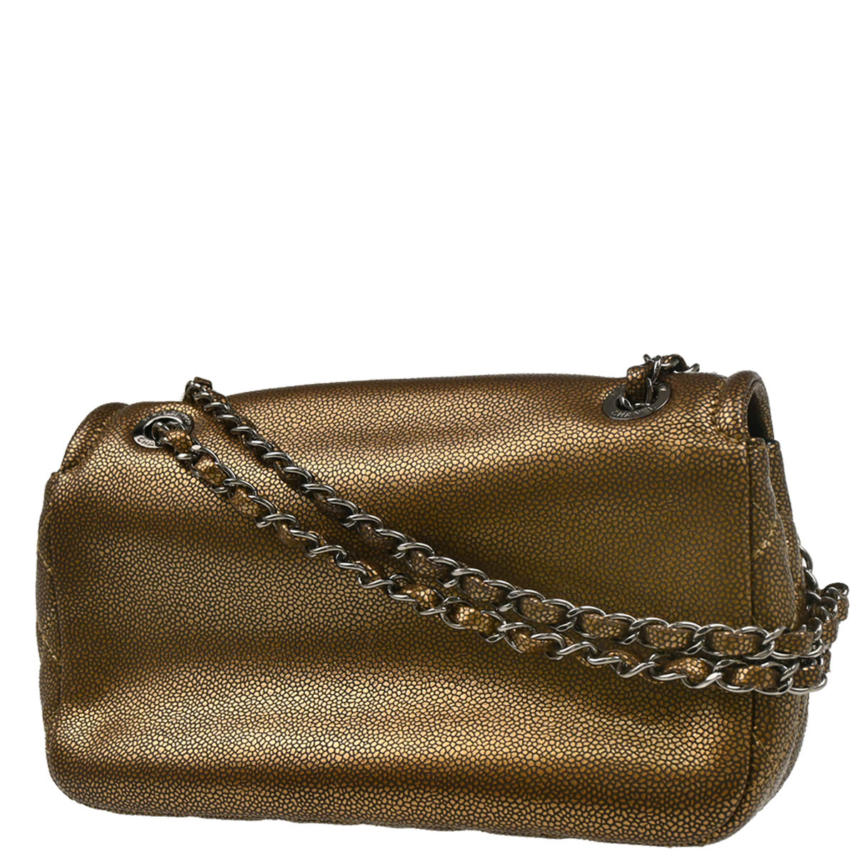 Chanel 2011 Bronze Caviar Timeless Full Flap Shoulder Bag