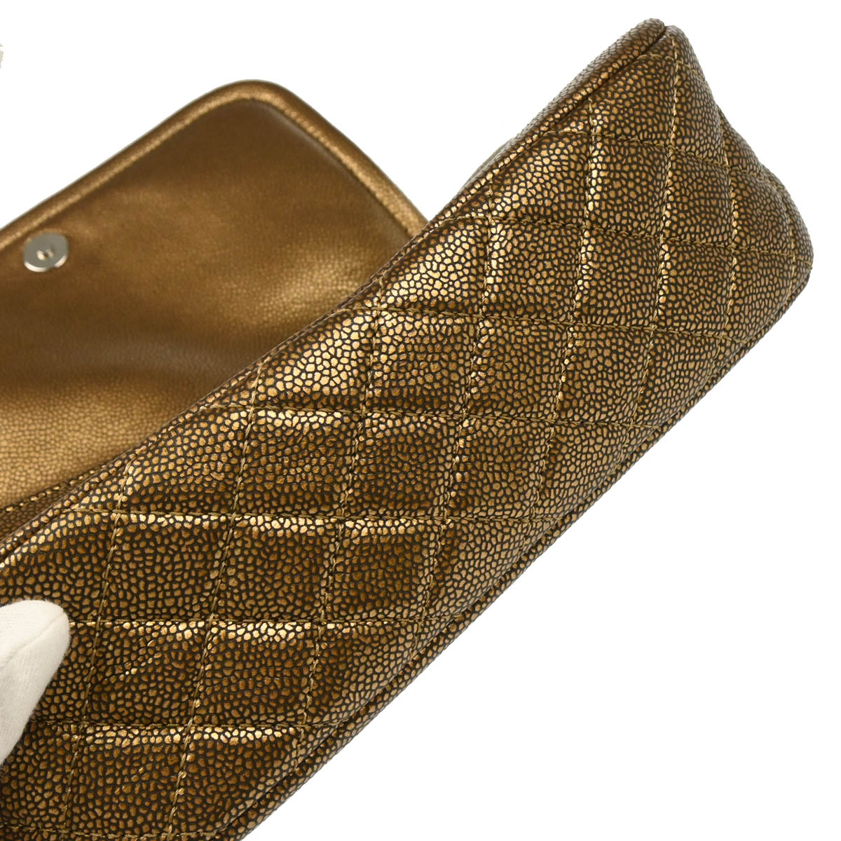 Chanel 2011 Bronze Caviar Timeless Full Flap Shoulder Bag
