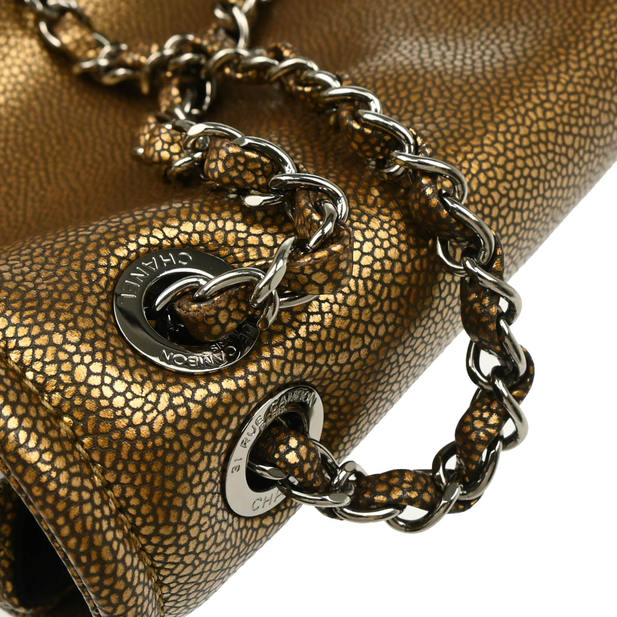 Chanel 2011 Bronze Caviar Timeless Full Flap Shoulder Bag