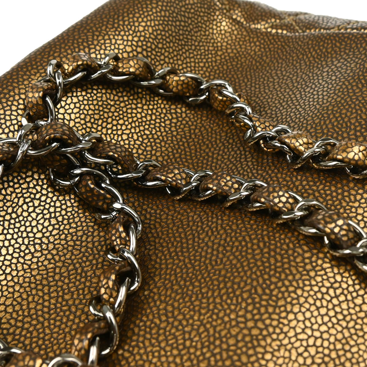 Chanel 2011 Bronze Caviar Timeless Full Flap Shoulder Bag