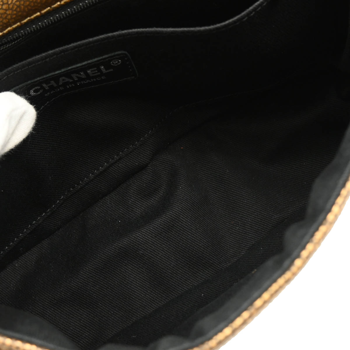 Chanel 2011 Bronze Caviar Timeless Full Flap Shoulder Bag