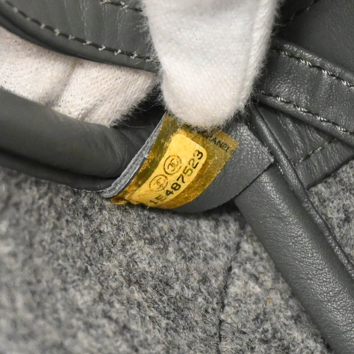 Chanel 2012 Gray Felt 2way Tote Handbag