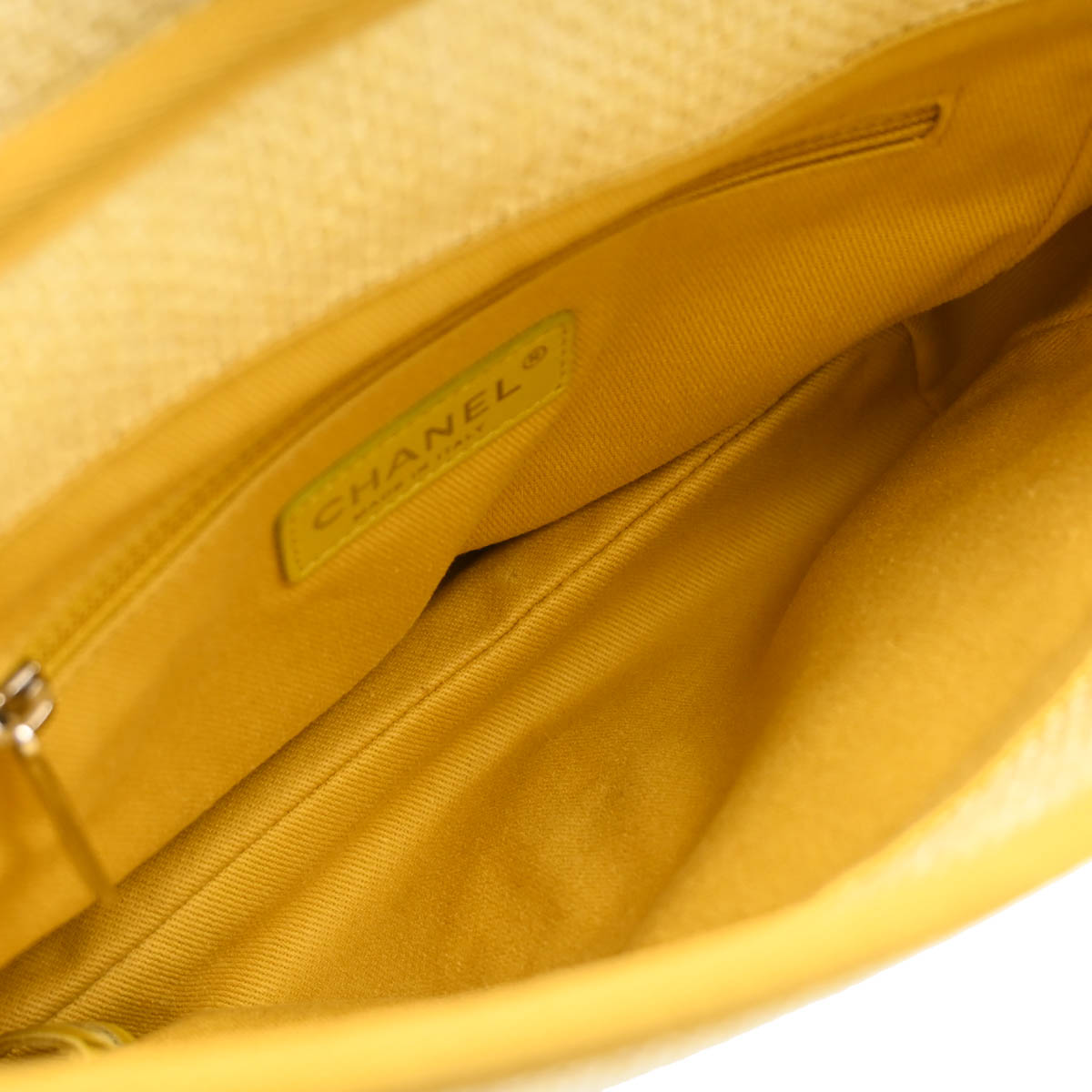 Chanel 2015-2016 Yellow Straw Deauville Shoulder Bag