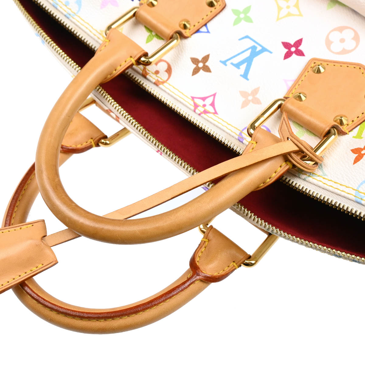 Louis Vuitton 2011 White Monogram Multicolor Speedy 40 Handbag M93216
